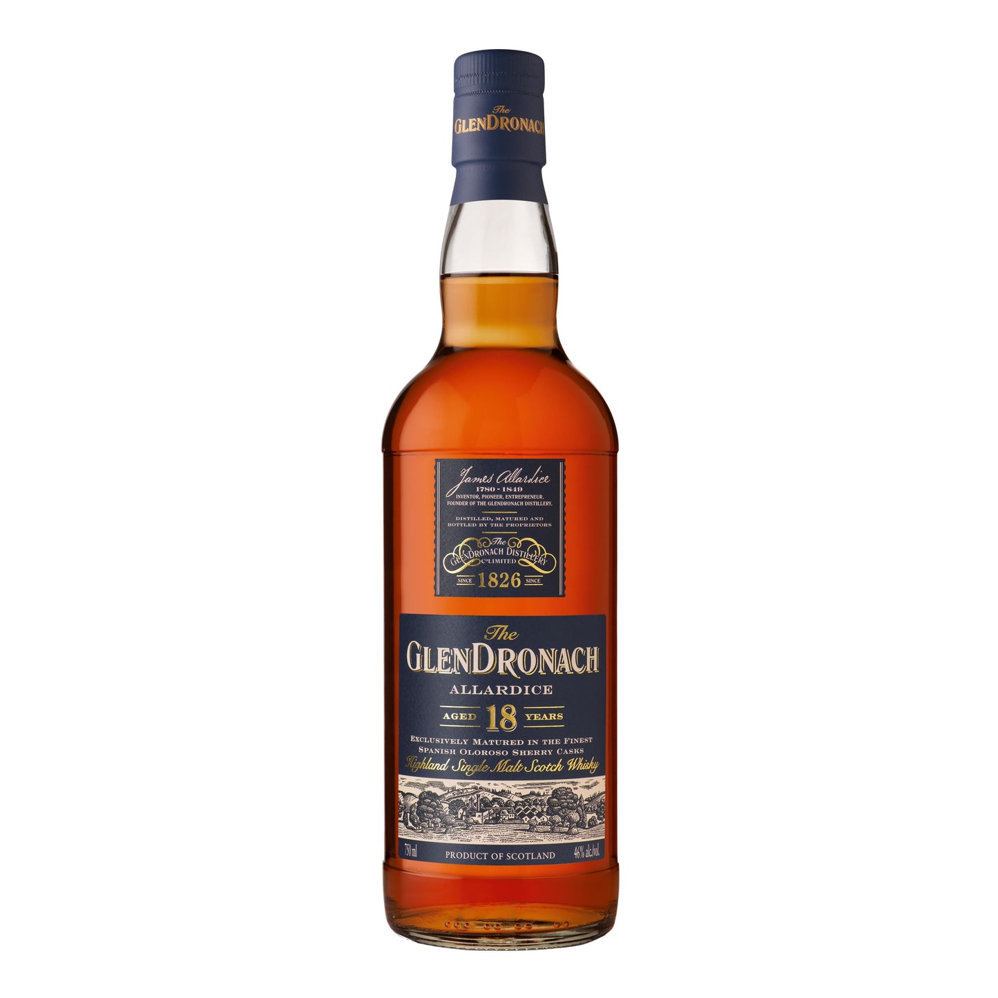 the glendronach 18-year-old allardice single malt whiskey